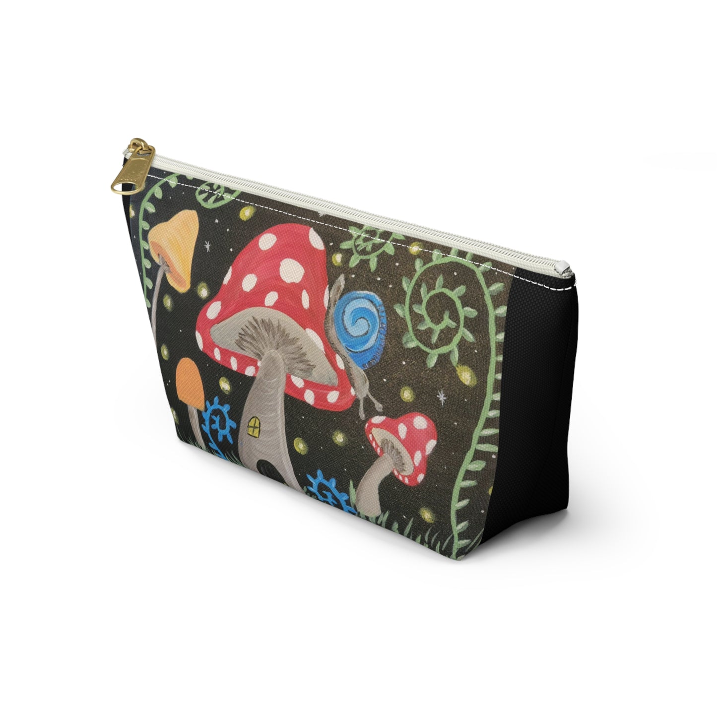 Magical Mushroom Accessory Pouch w T-bottom (Brookson Collection) BLACK