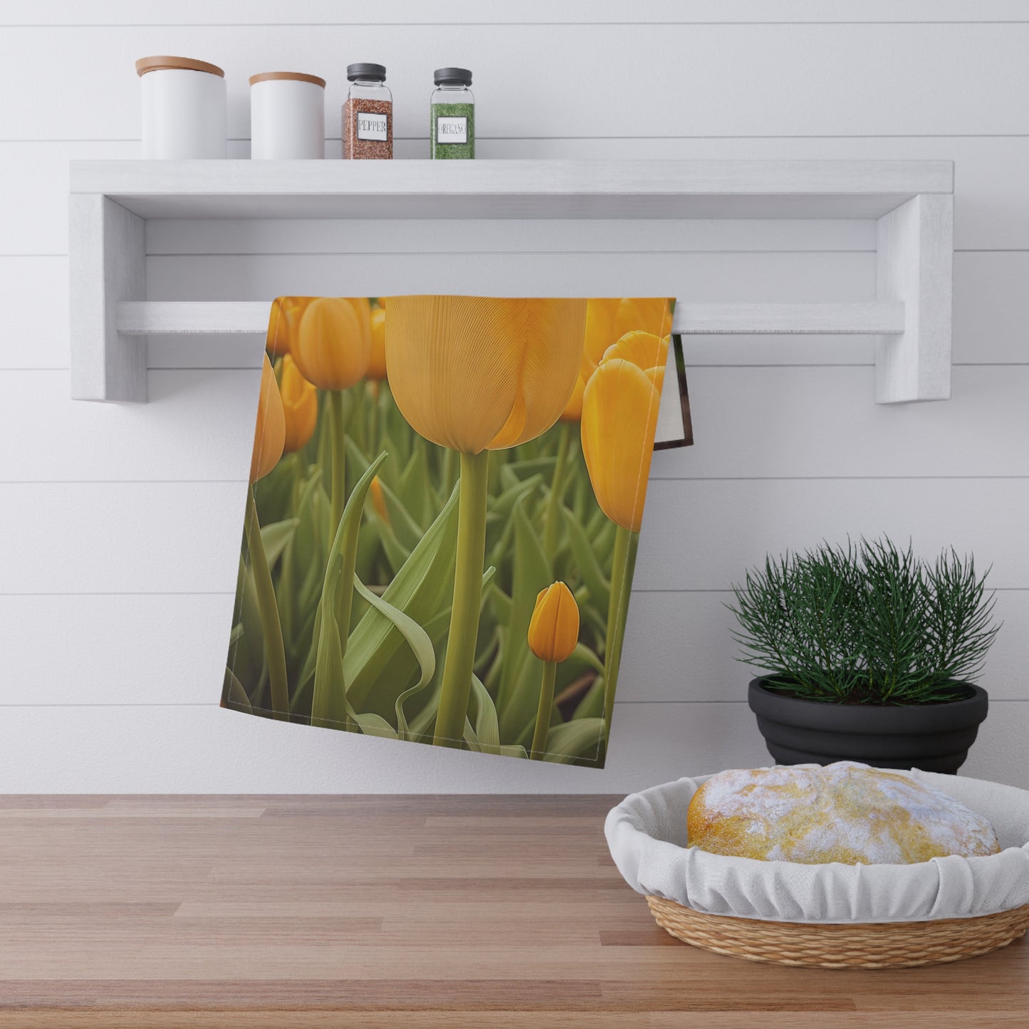 Yellow Tulip Kitchen Towel (SP Photography Collection)