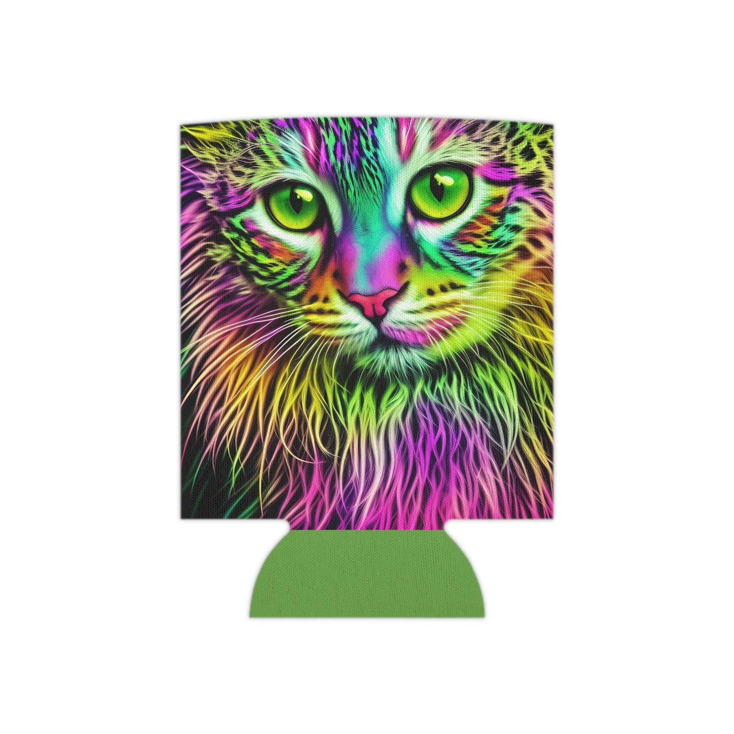 Colorful Kitty Can Regular Cooler Sleeve (SP Photography Collection) GREEN