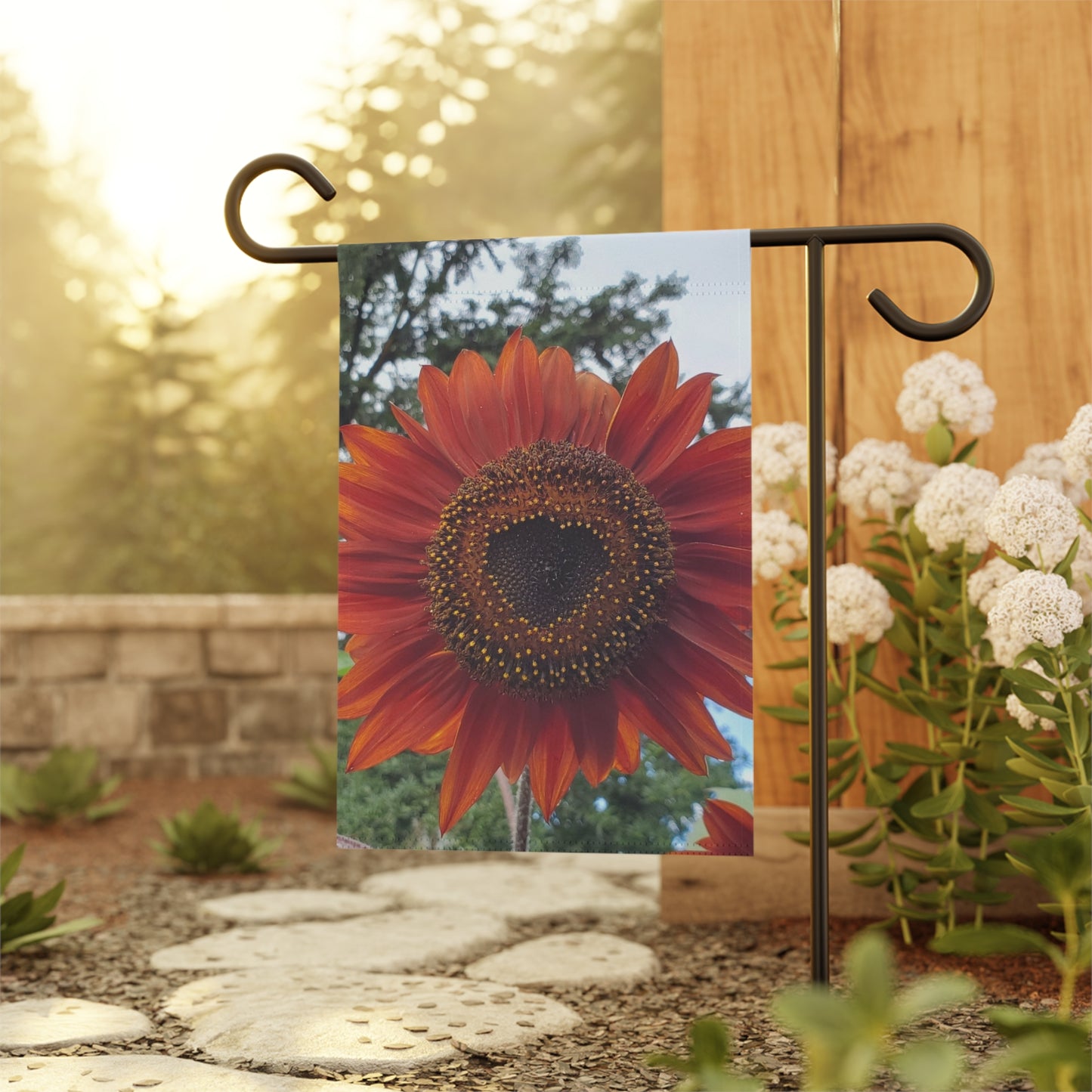 Heart Sunflower Garden & House Banner (Enchanted Exposures By Tammy Lyne, Pole Not Included)