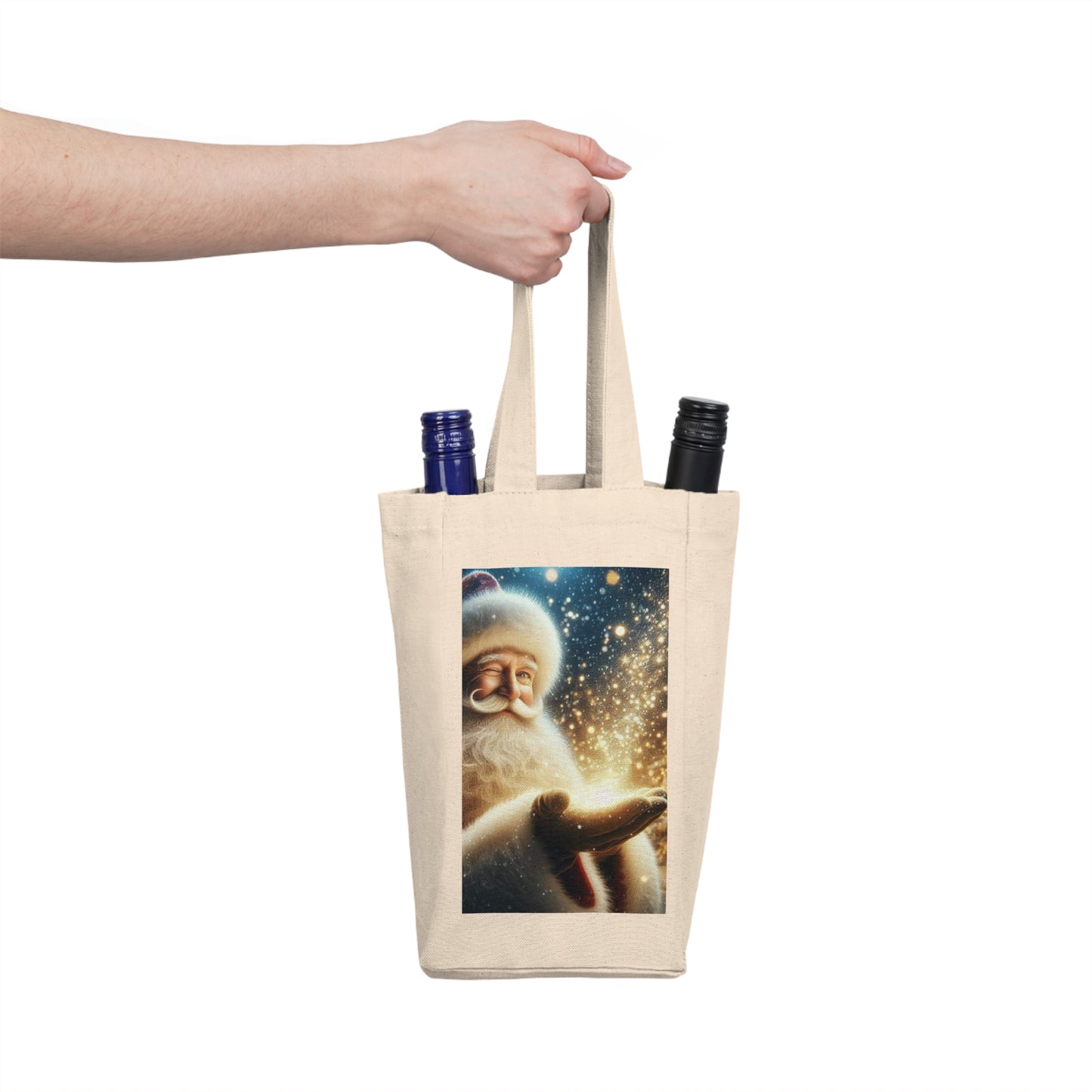 Santa Magic Double Wine Tote Bag (ai B & J Collections)