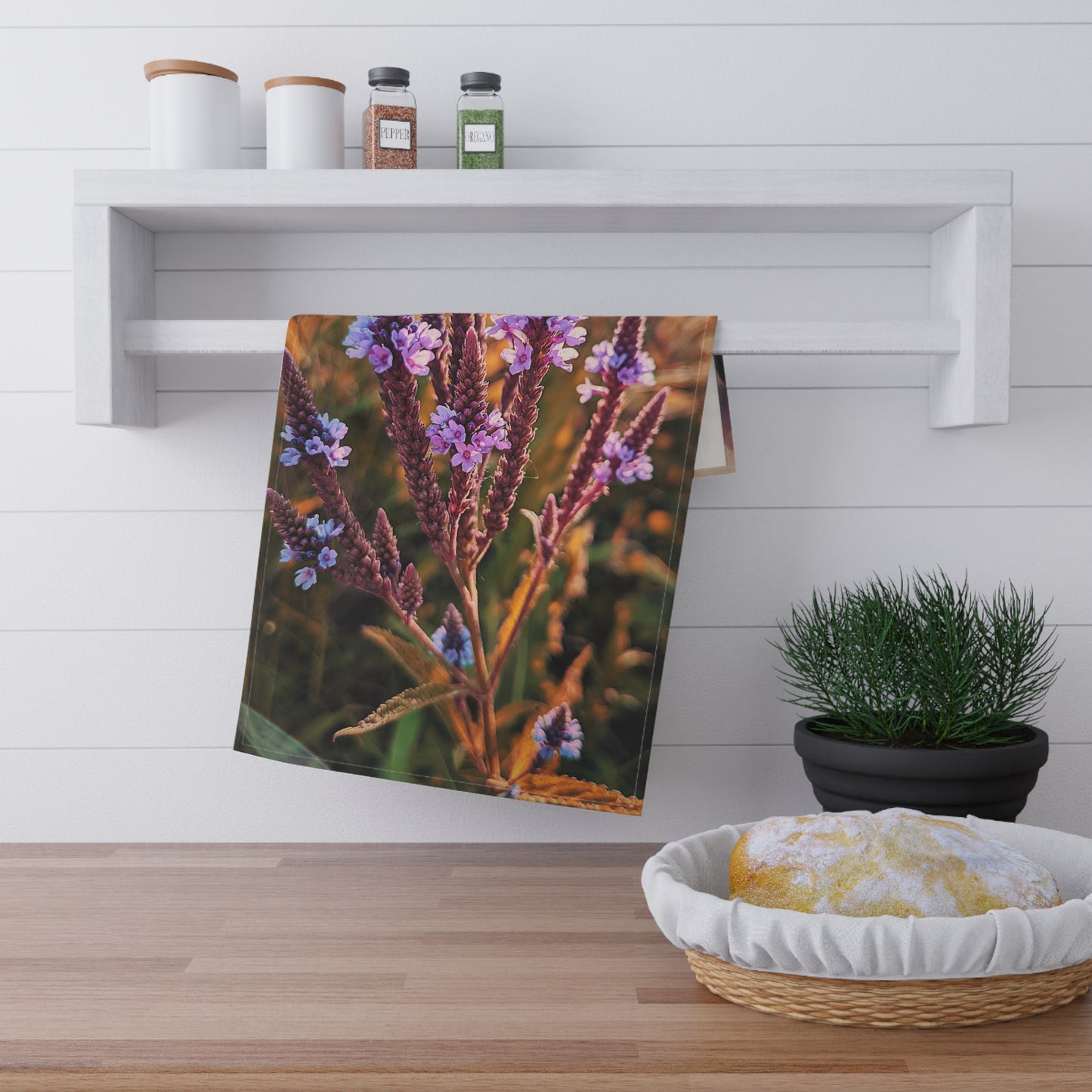 Purple Field Kitchen Towel (SP Photography Collection)