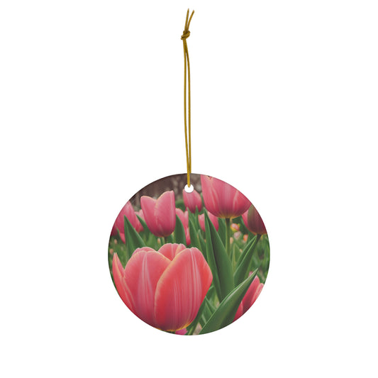 Pink Tulip Ceramic Ornament (SP Photography Collection)