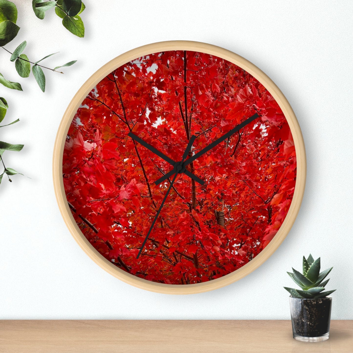 Fire Tree Wall Clock (Custom Creations By Catelyn)