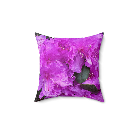 Pink Flower Spun Polyester Square Pillow (Custom Creations By Catelyn) LIGHT PINK