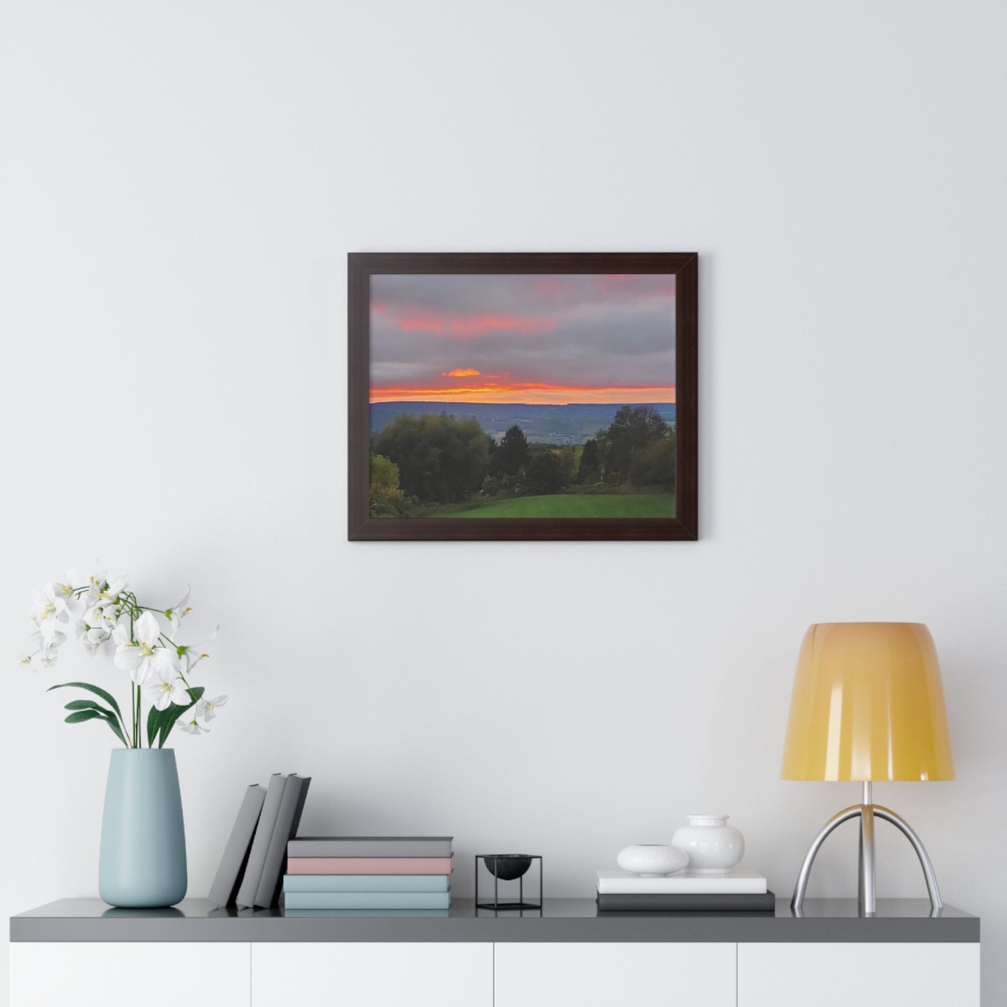 Purple Sunset Framed Horizontal Poster (B & J Collections)