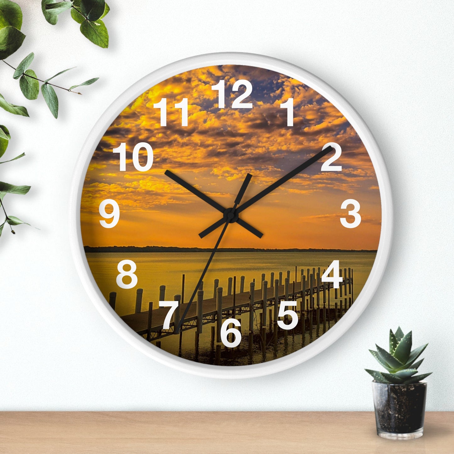 On the dock Wall Clock (SP Photography Collection)