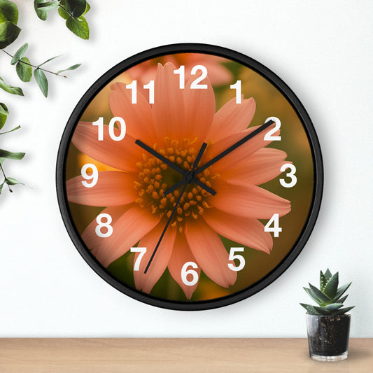 Peach Daisy Clock (SP Photography Collection)