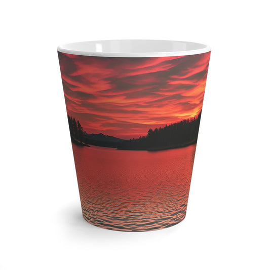 Red Sunset Latte Mug (SP Photography Collection)