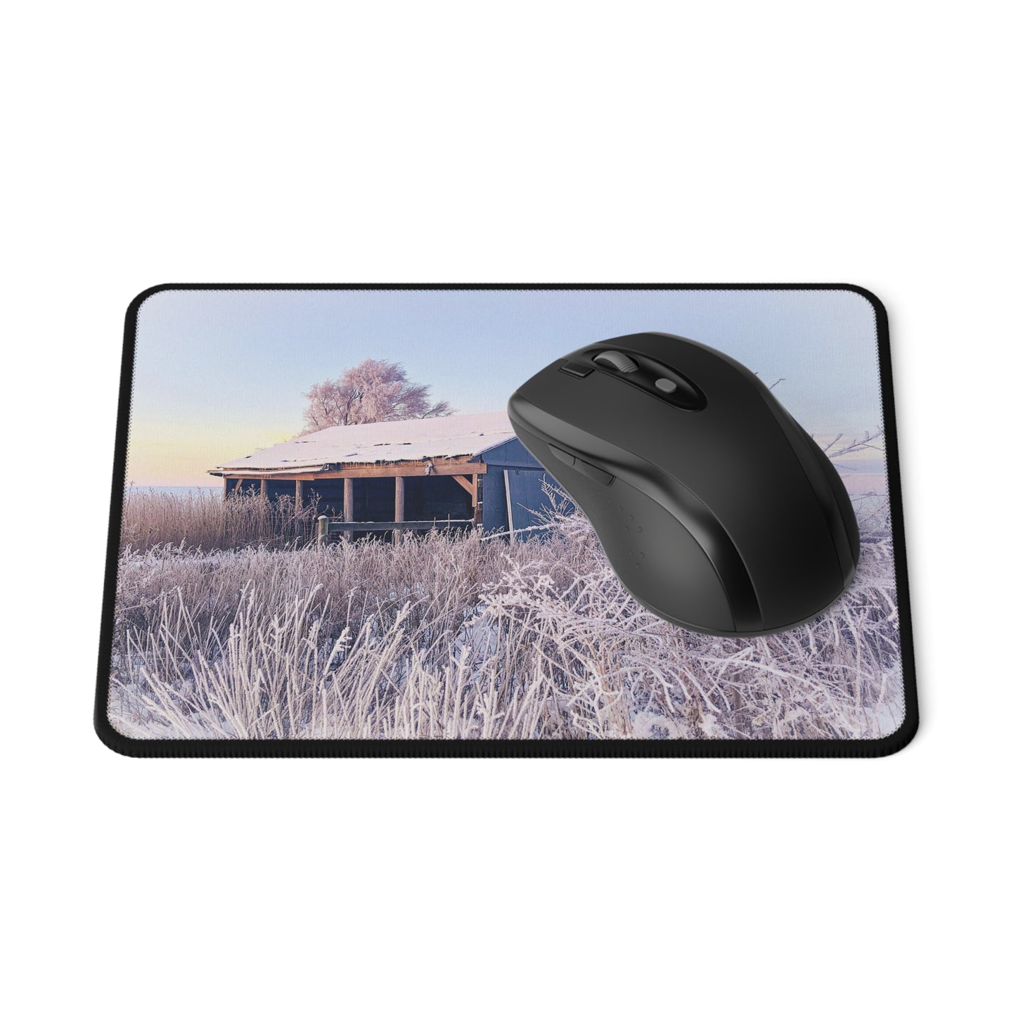 Wintery Barn Non-Slip Mouse Pad (SP Photography Collection)