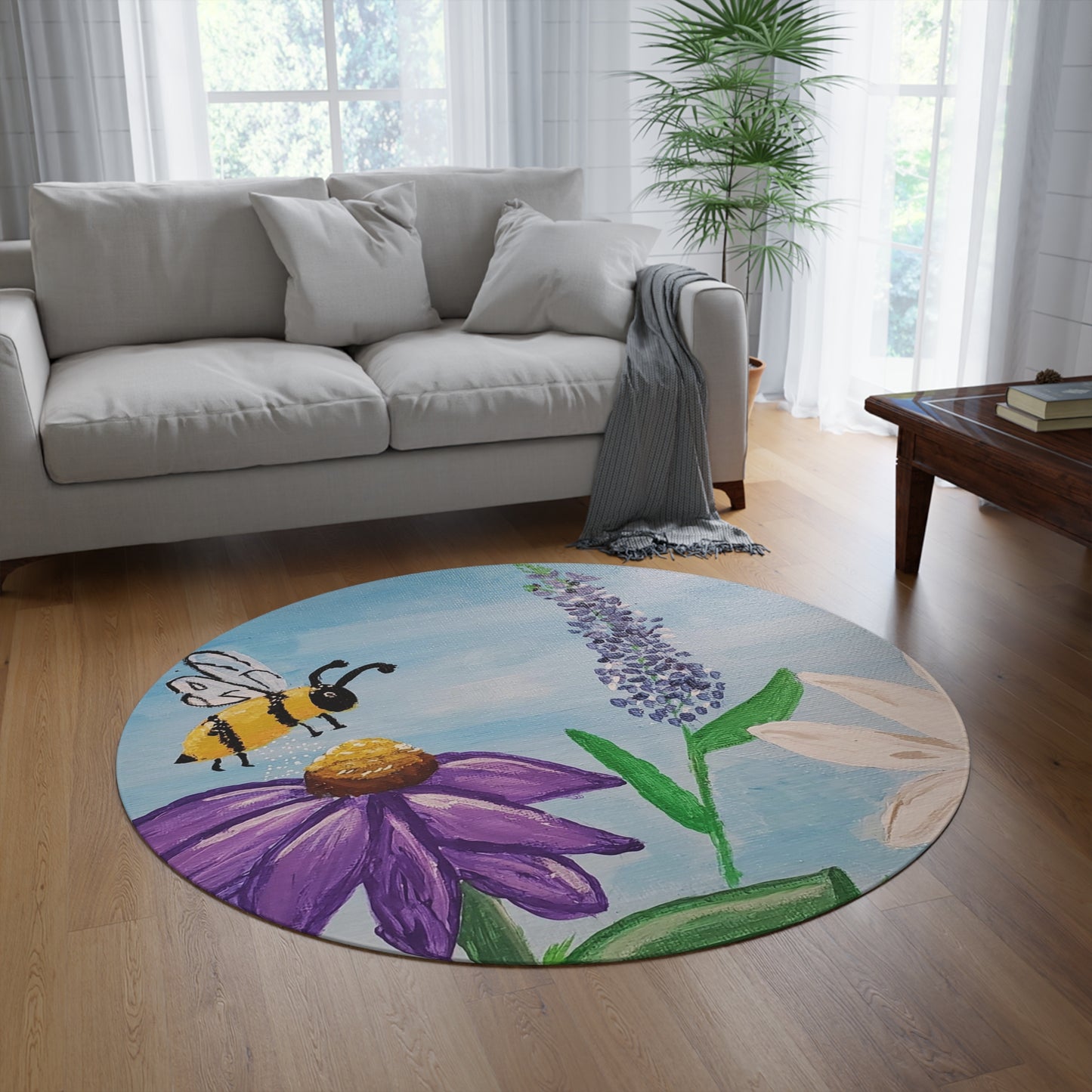 Busy Bee Round Rug (Brookson Collection)