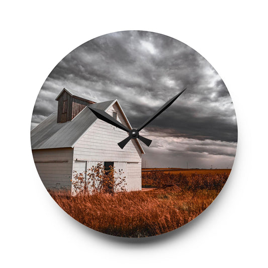 Field Barn Acrylic Wall Clock (SP Photography Collection)