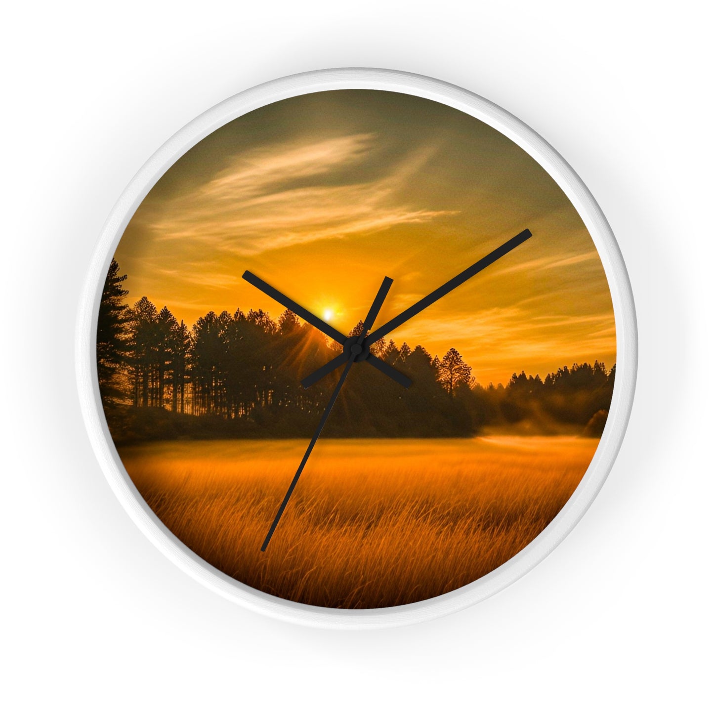 Field Sunset Wall Clock (SP Photography Collection)