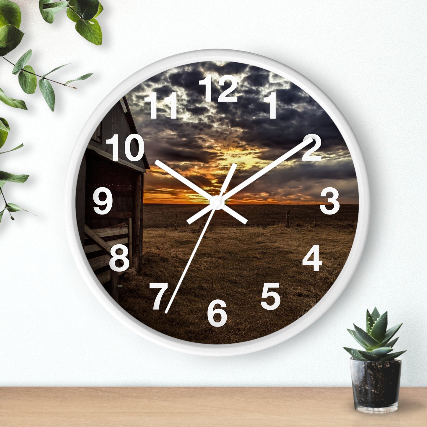 Gray Skies Wall Clock (SP Photography Collection)