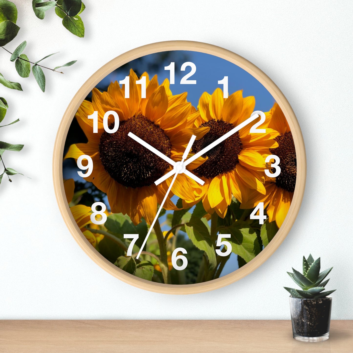 Bunched Sunflower Wall Clock (Custom Creations By Catelyn)