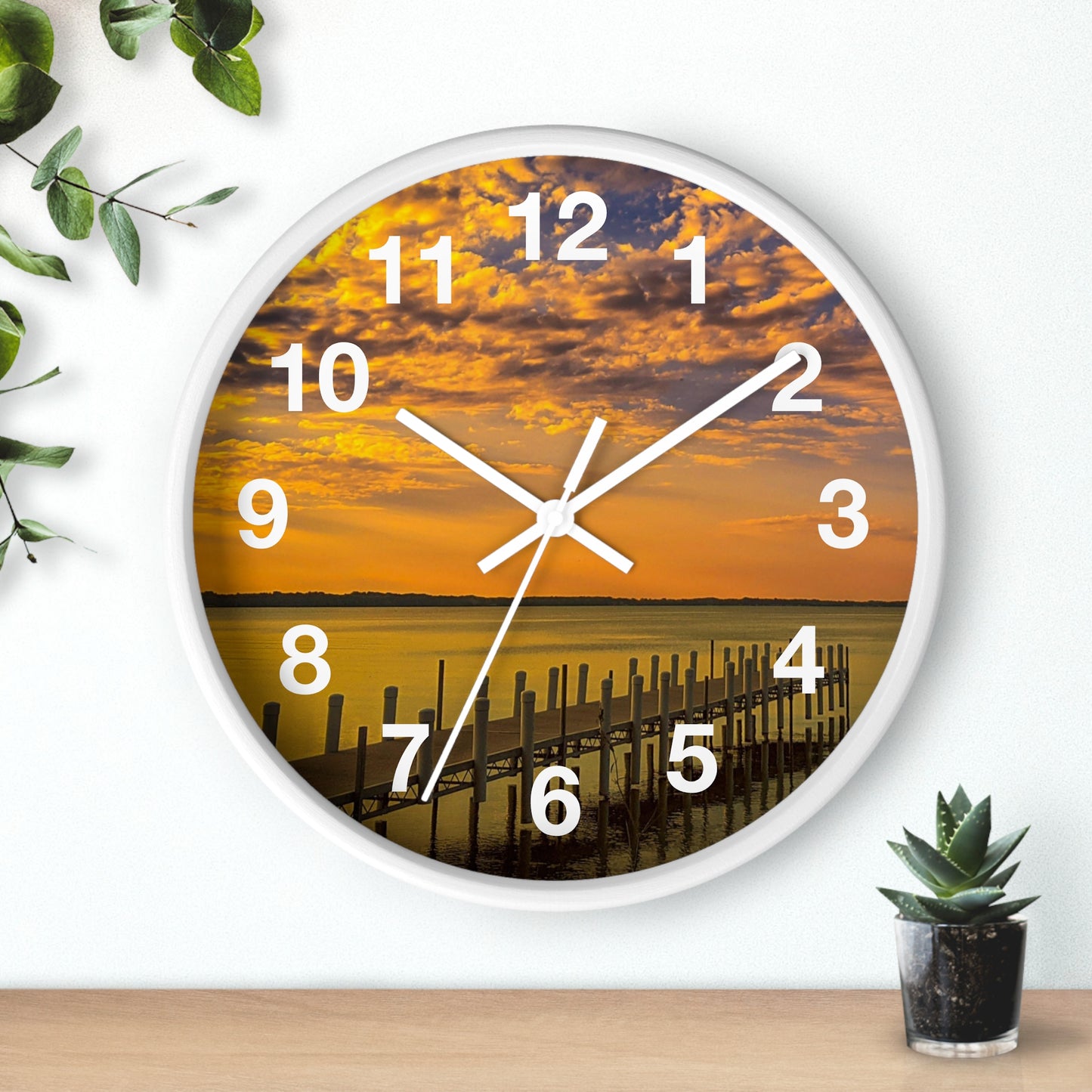 On the dock Wall Clock (SP Photography Collection)