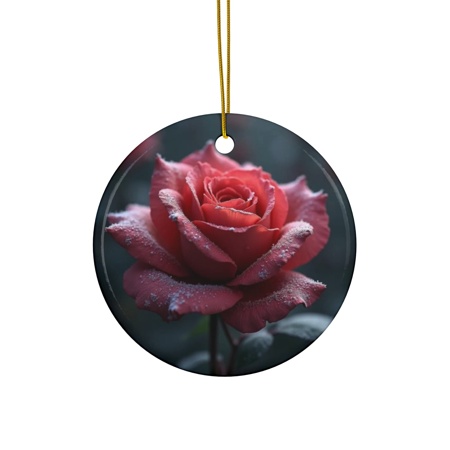 Frosty Rose Ornament (aiB & J Collections)