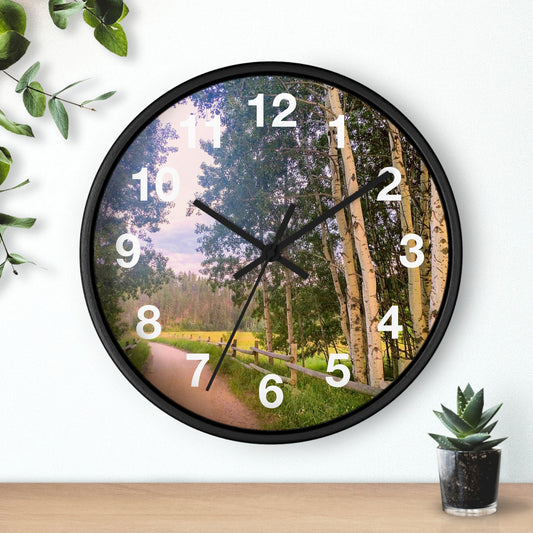 Country Road Wall Clock (SP Photography Collection)