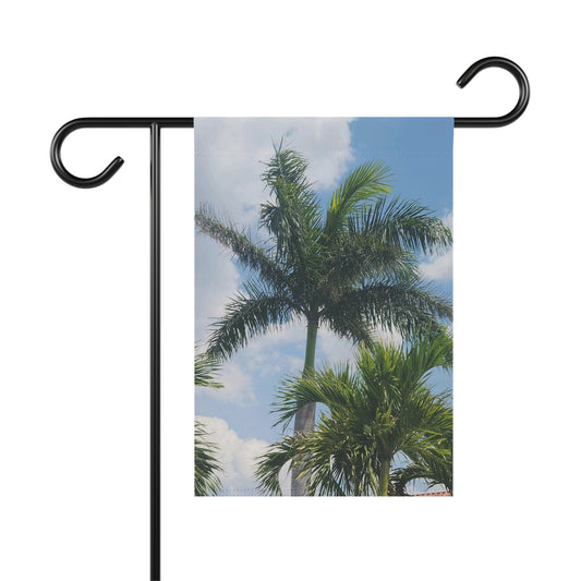 Palm Tree Garden & House Banner (B & J Collections(Pole not included)