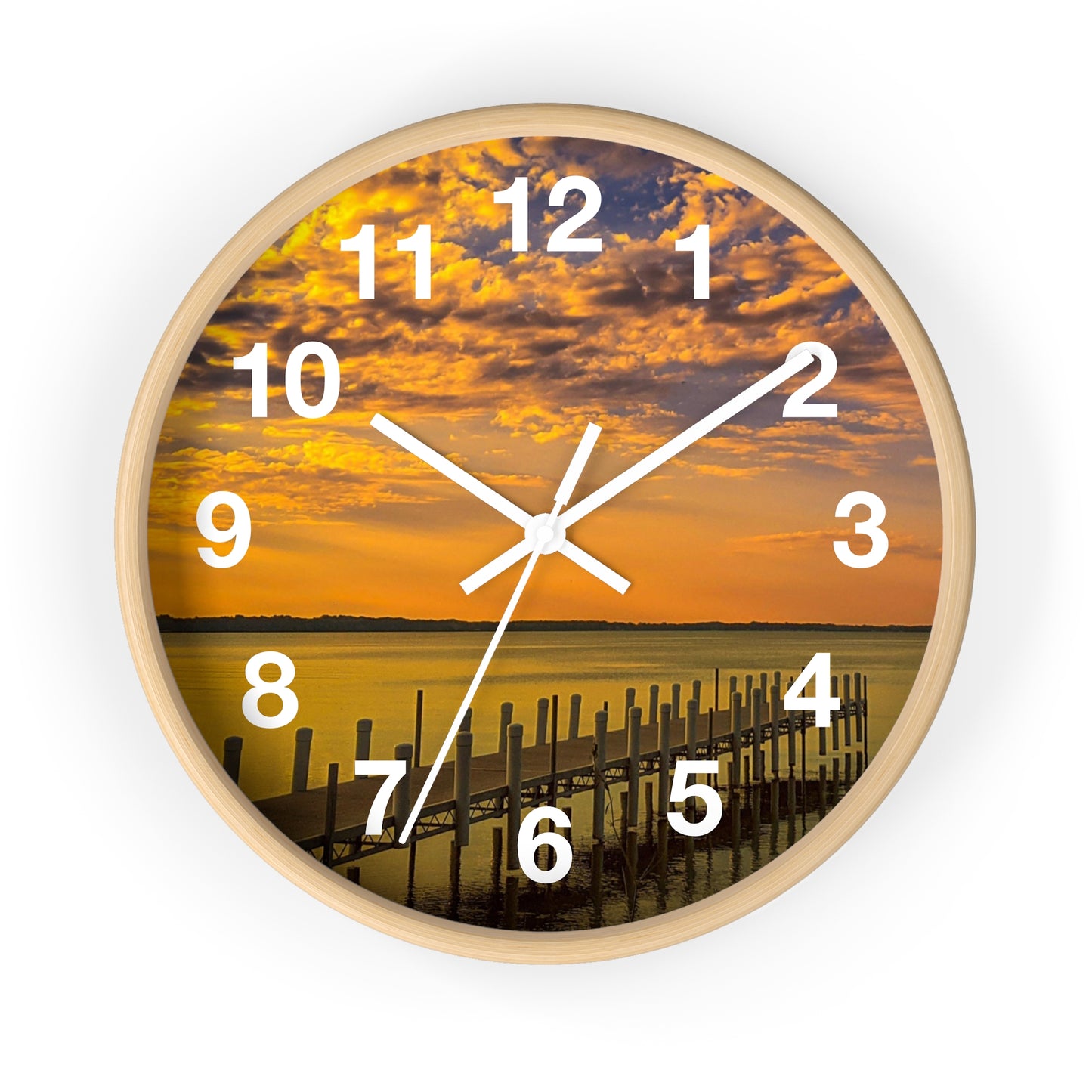 On the dock Wall Clock (SP Photography Collection)