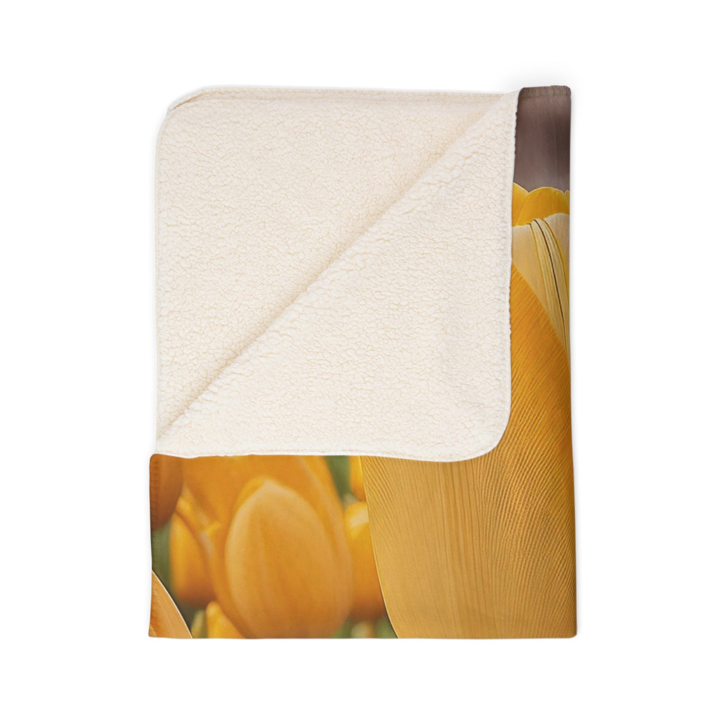 Yellow Tulip Fleece Sherpa Blanket (SP Photography Collection)