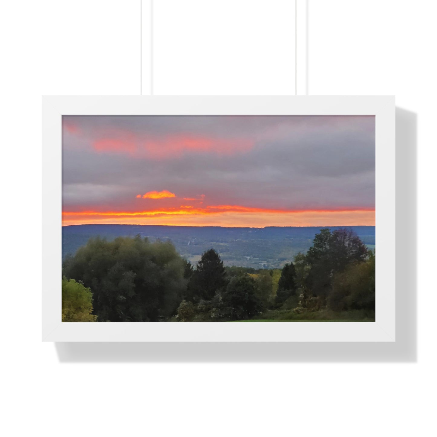 Purple Sunset Framed Horizontal Poster (B & J Collections)