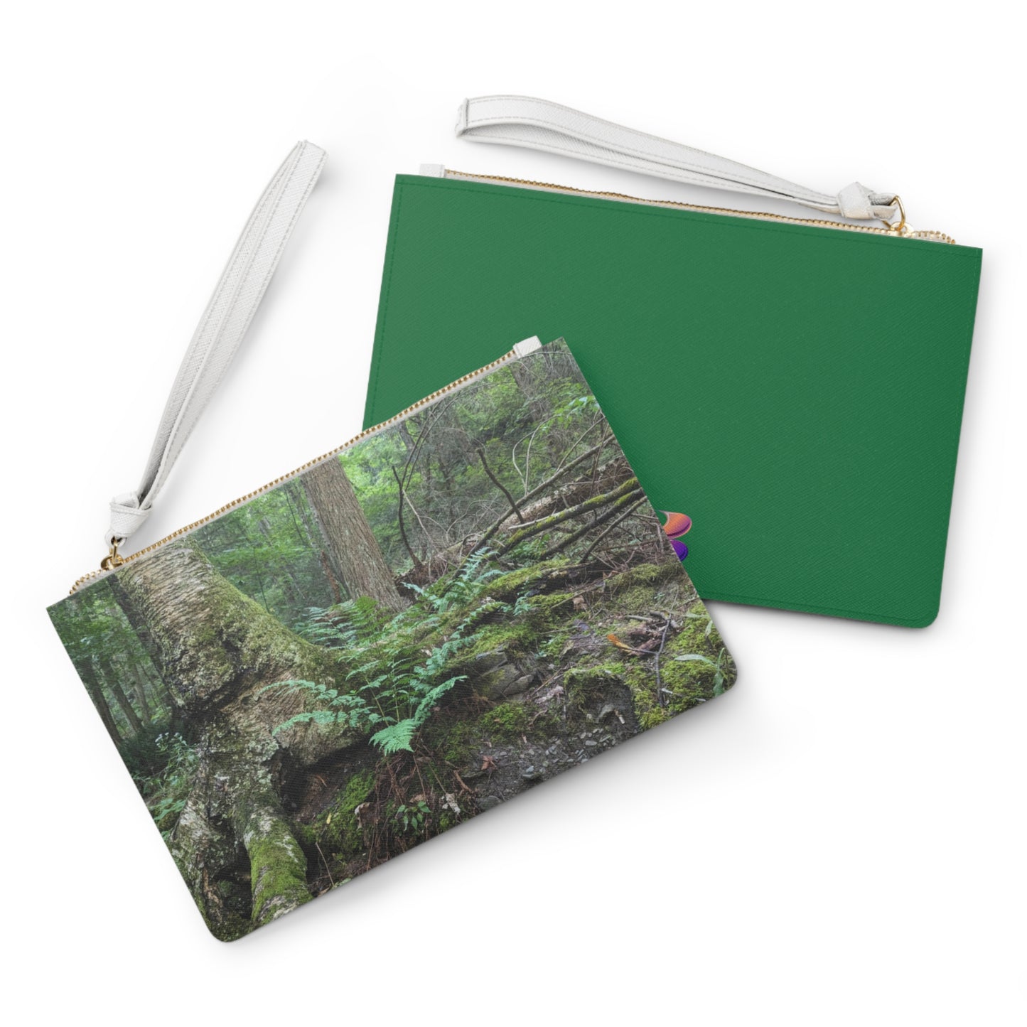 Forest Fern Large Clutch Bag (Savor The Moment Collection) GREEN