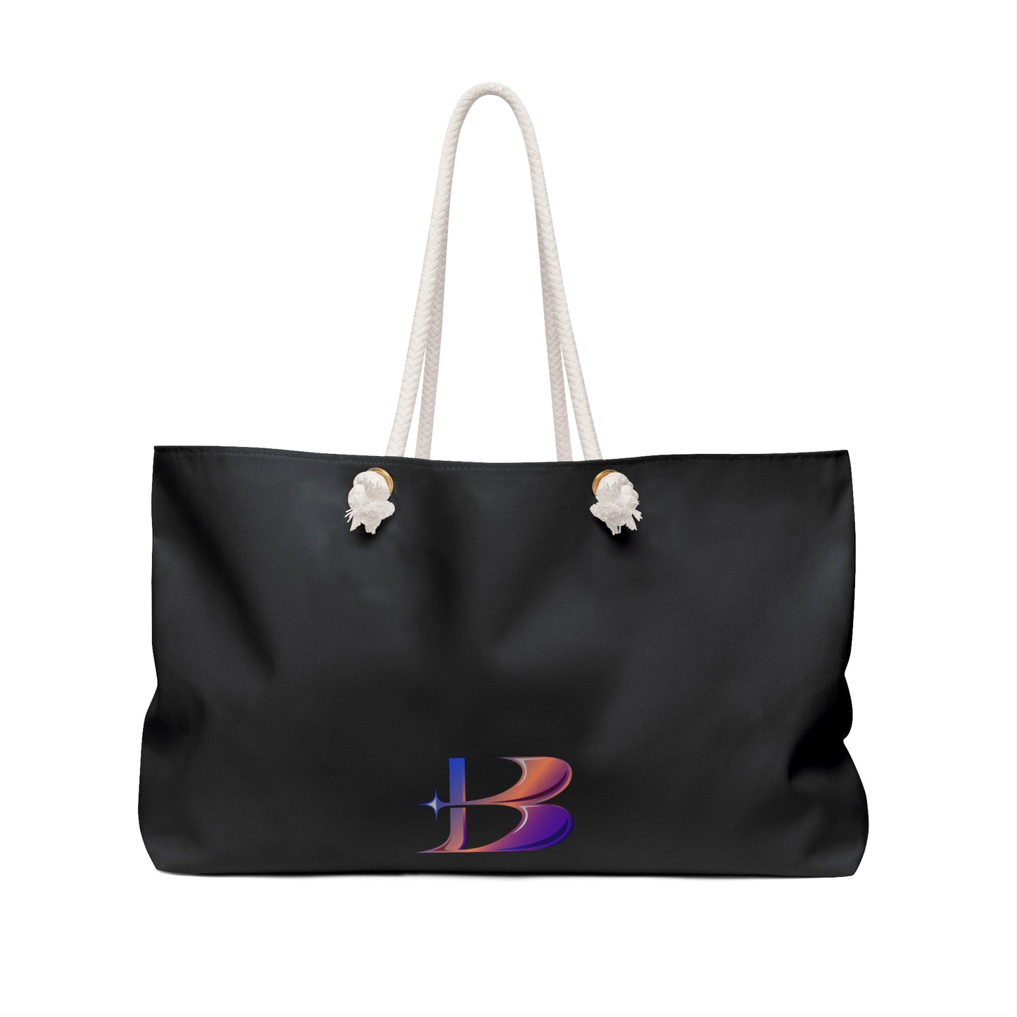 Purple Flower Weekender Bag (Custom Creations By Catelyn) BLACK