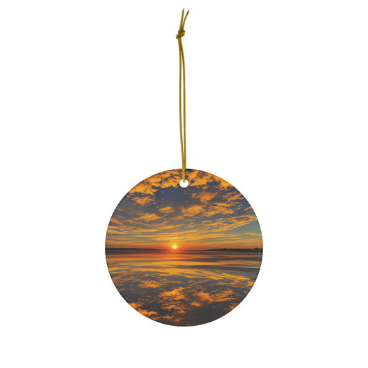 Orange Skies Ceramic Ornament (SP Photography Collection)