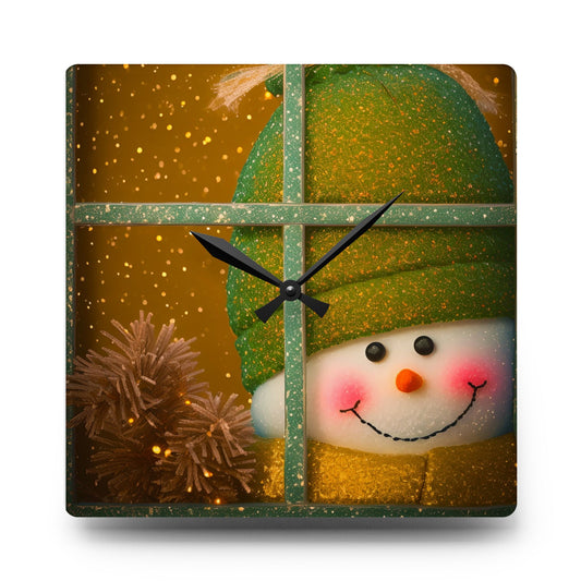 Peek A Boo Snowman Wall Clock (SP Photography Collection)