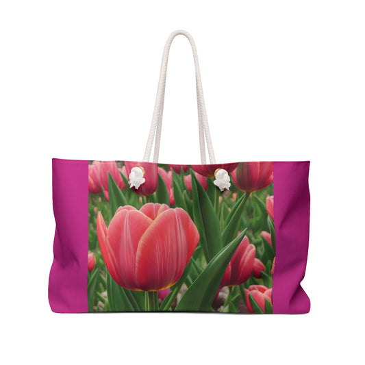 Pink Tulips Weekender Bag (SP Photography Collection) PINK