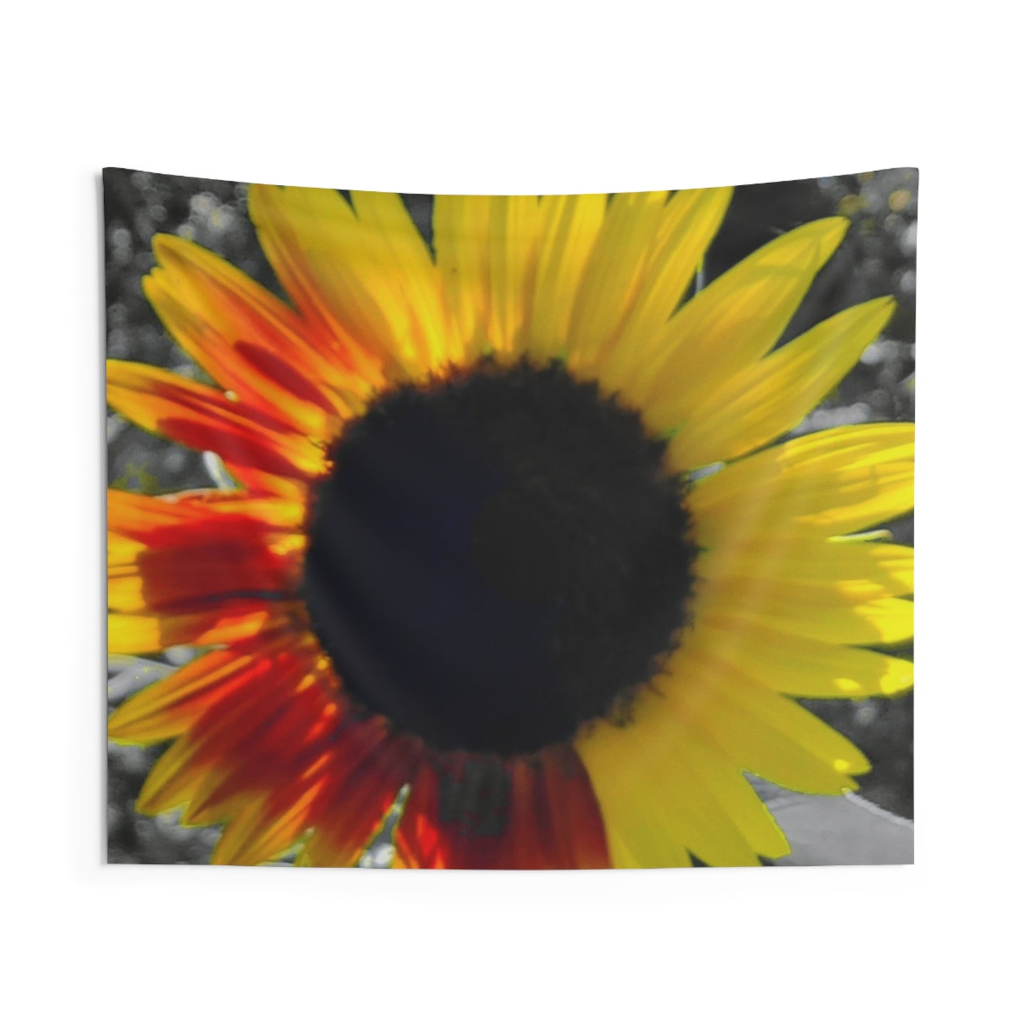 Mixed Sunflower Wall Tapestries (Enchanted Exposures By Tammy Lyne) BLACK