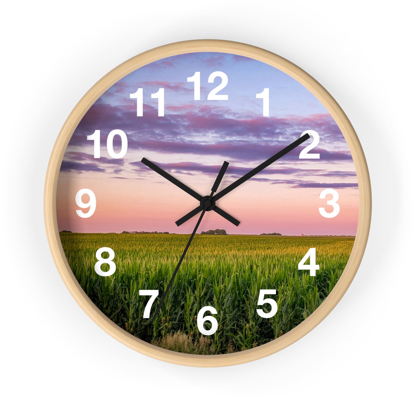 Corn Field Sunset Clock (SP Photography Collection)