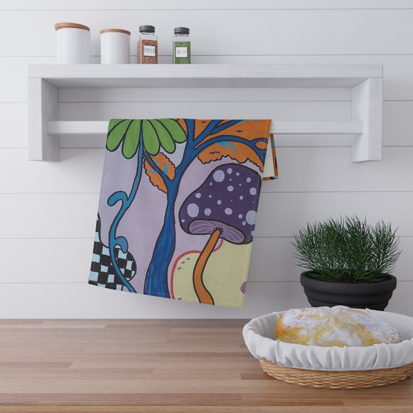 Mystic Mushroom Kitchen Towel (Peculiar Paintings Collection)