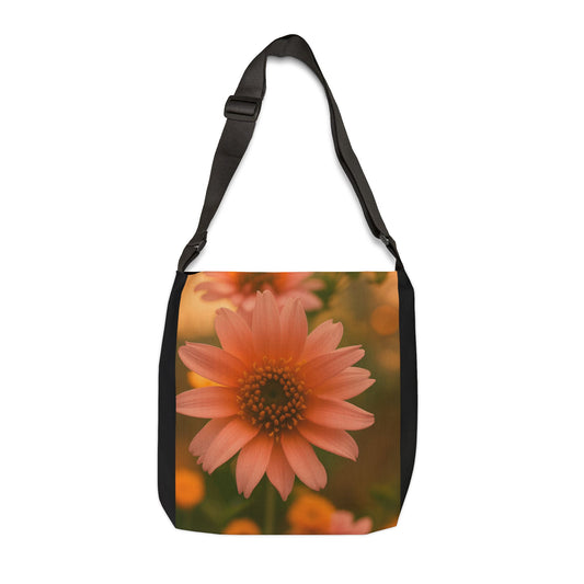 Pink Sunflower Adjustable Tote Bag (SP Photography Collection) BLACK