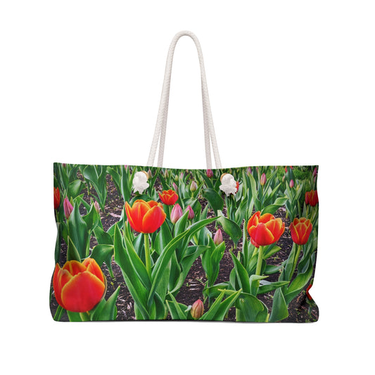 Red Tulips Weekender Bag (SP Photography Collection) RED