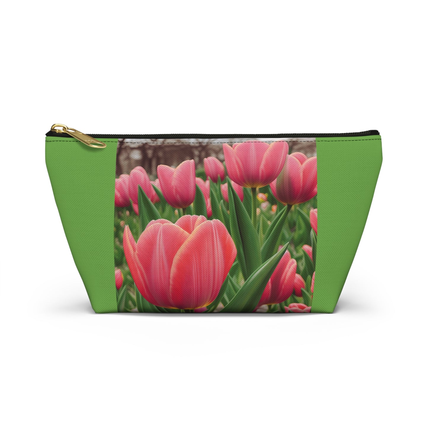 Tulips Accessory Pouch w T-bottom (SP Photography Collection) GREEN