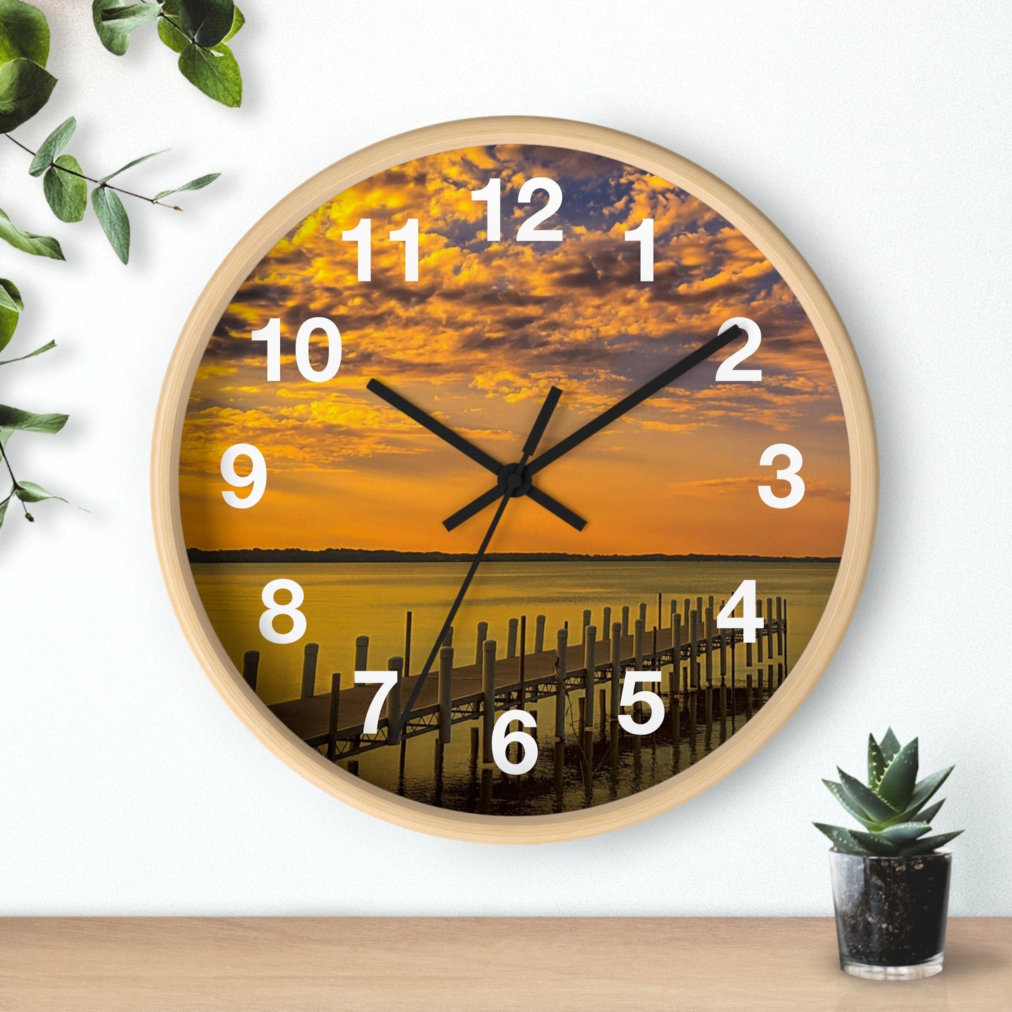 On the dock Wall Clock (SP Photography Collection)