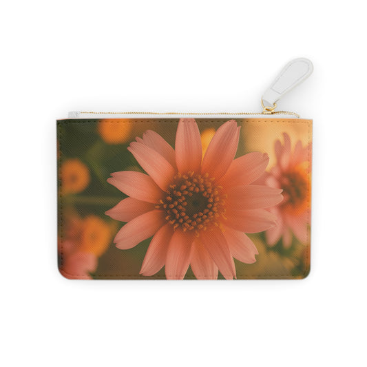 Peach Daisy Mini Clutch Bag (SP Photography Collection) ORANGE