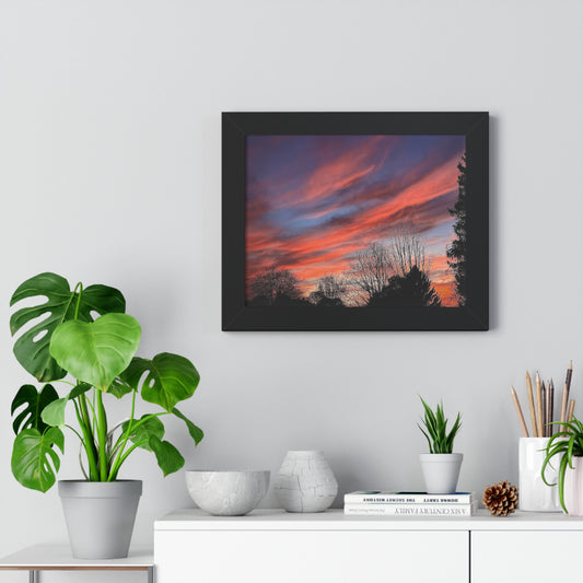 Pink Sky Framed Horizontal Poster (B & J Collections)