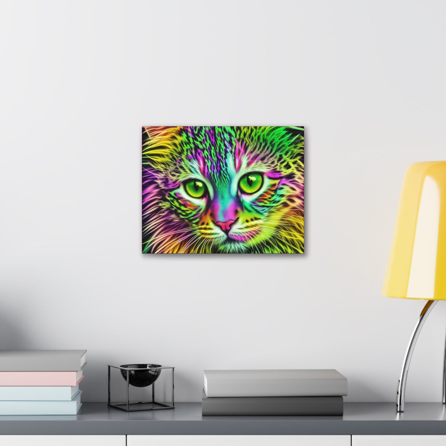 Colorful Kitty Canvas Gallery Wrap (SP Photography Collection) PINK