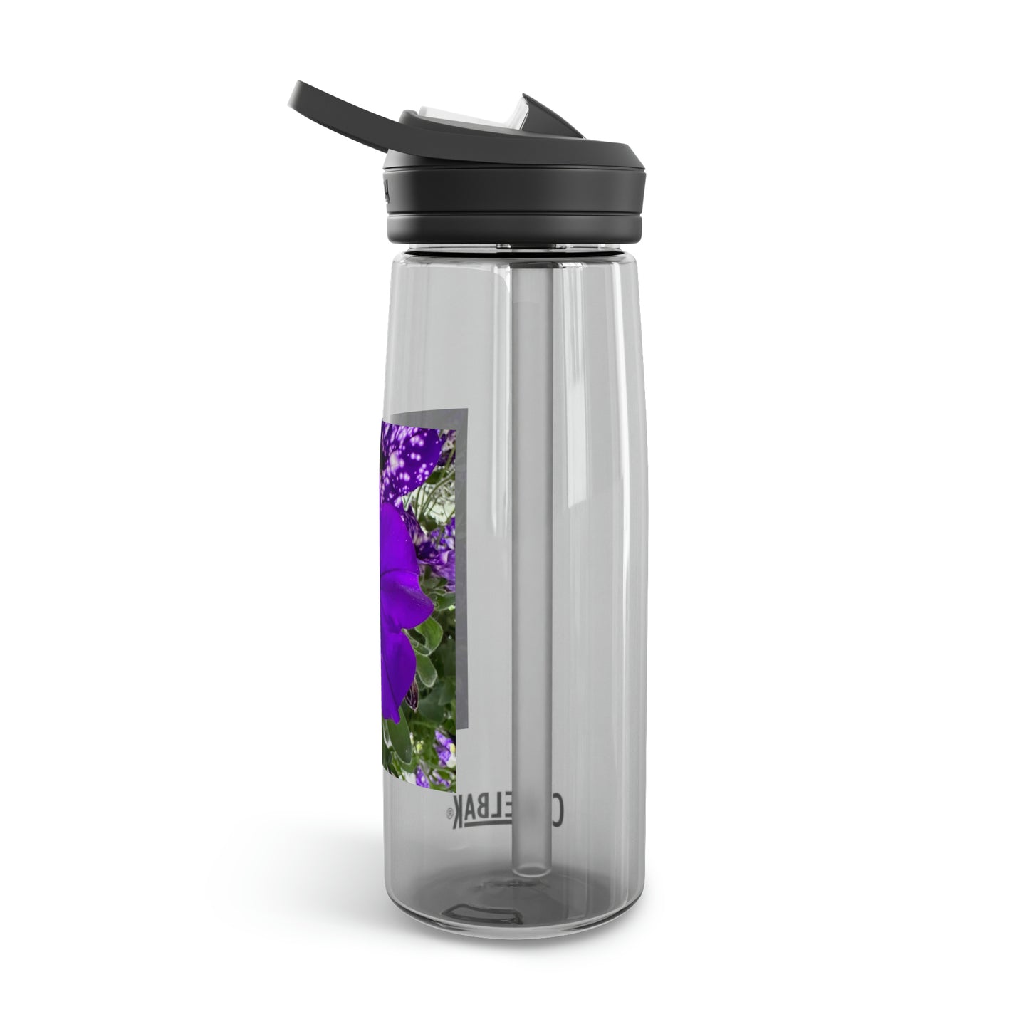 Purple Flower CamelBak Eddy®  Water Bottle, 25oz (Custom Creations By Catelyn)