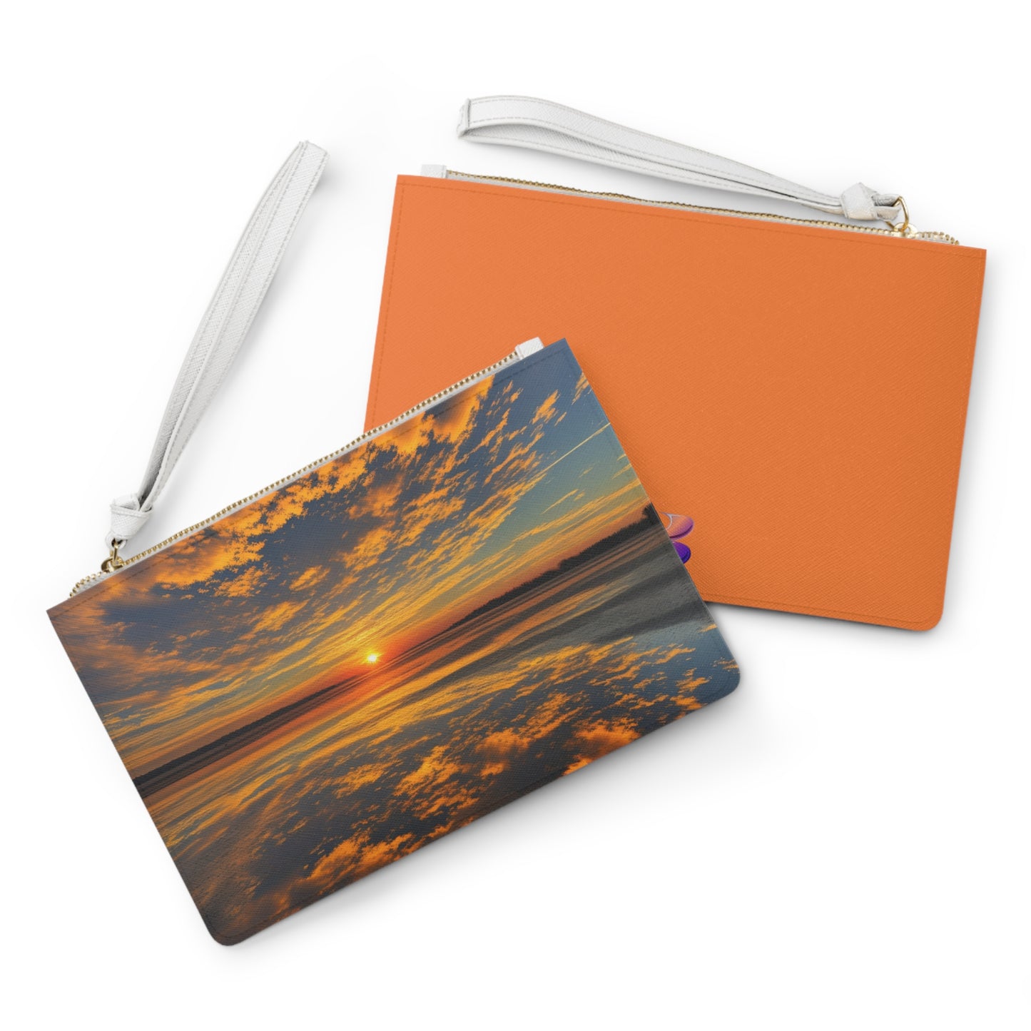 Orange Skies Large Clutch Bag (SP Photography Collection) ORANGE