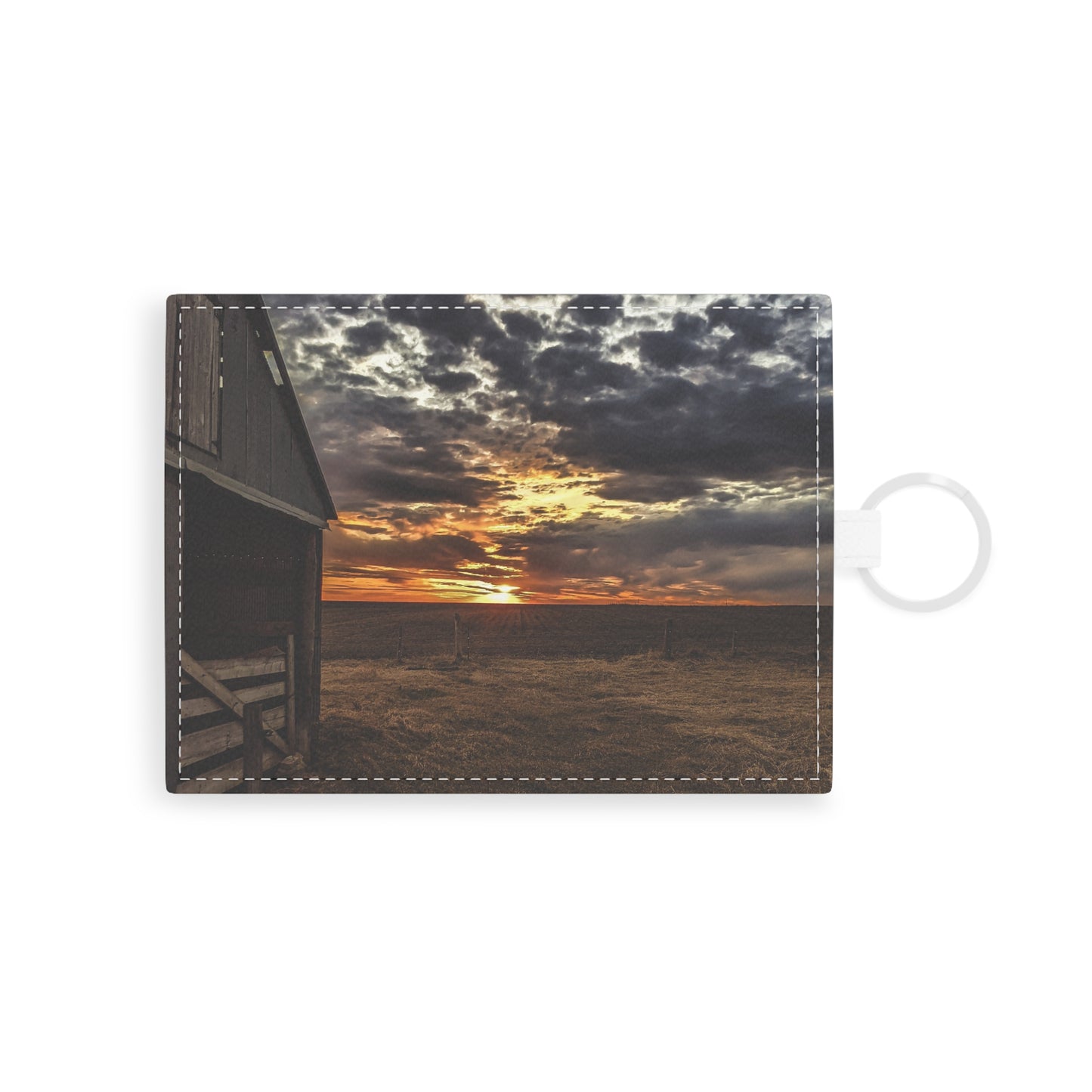 Gray SkiesLeather Card Holder (SP Photography Collection)