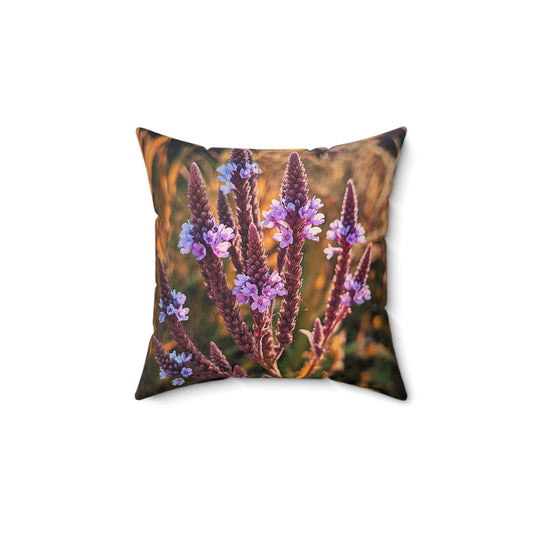 Purple Field Polyester Square Pillow (SP Photography Collection) PURPLE