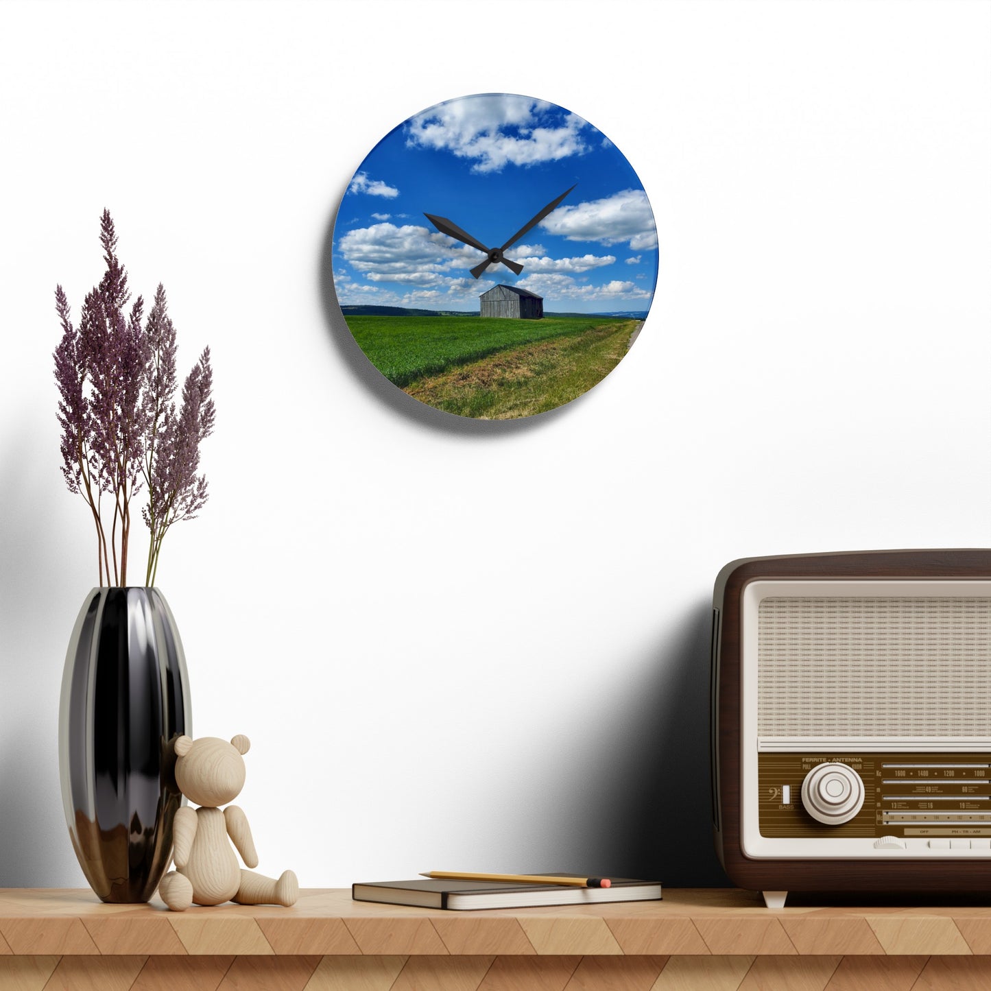 Lonely Barn Wall Clock (Enchanted Exposures By Tammy Lyne)