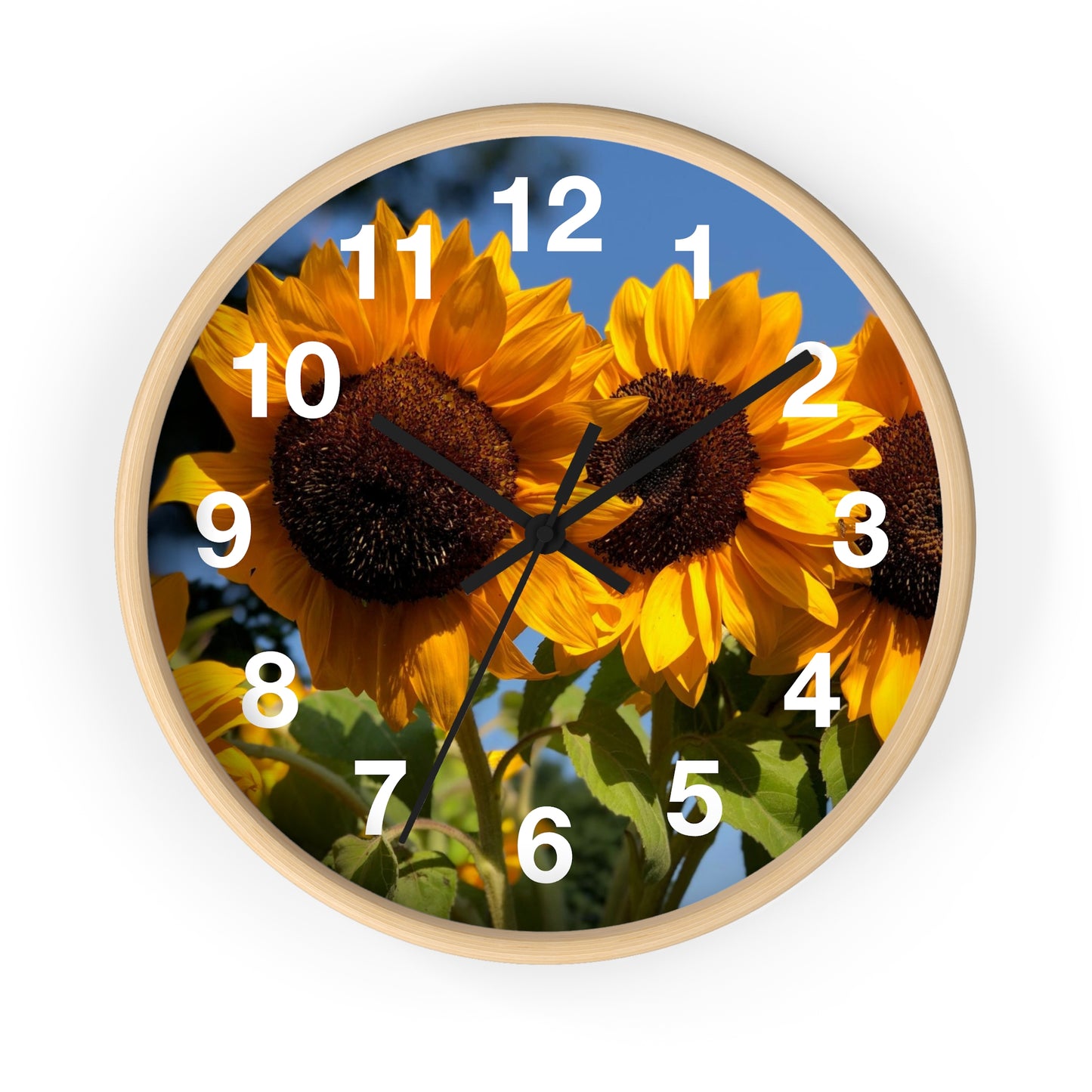 Bunched Sunflower Wall Clock (Custom Creations By Catelyn)