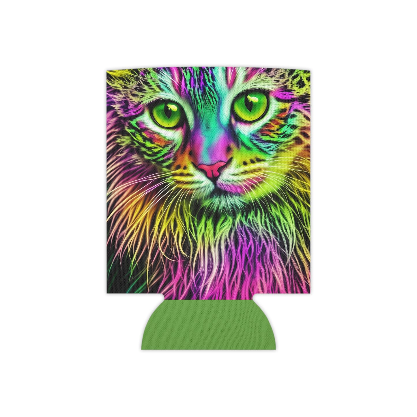 Colorful Kitty Can Regular Cooler Sleeve (SP Photography Collection) GREEN