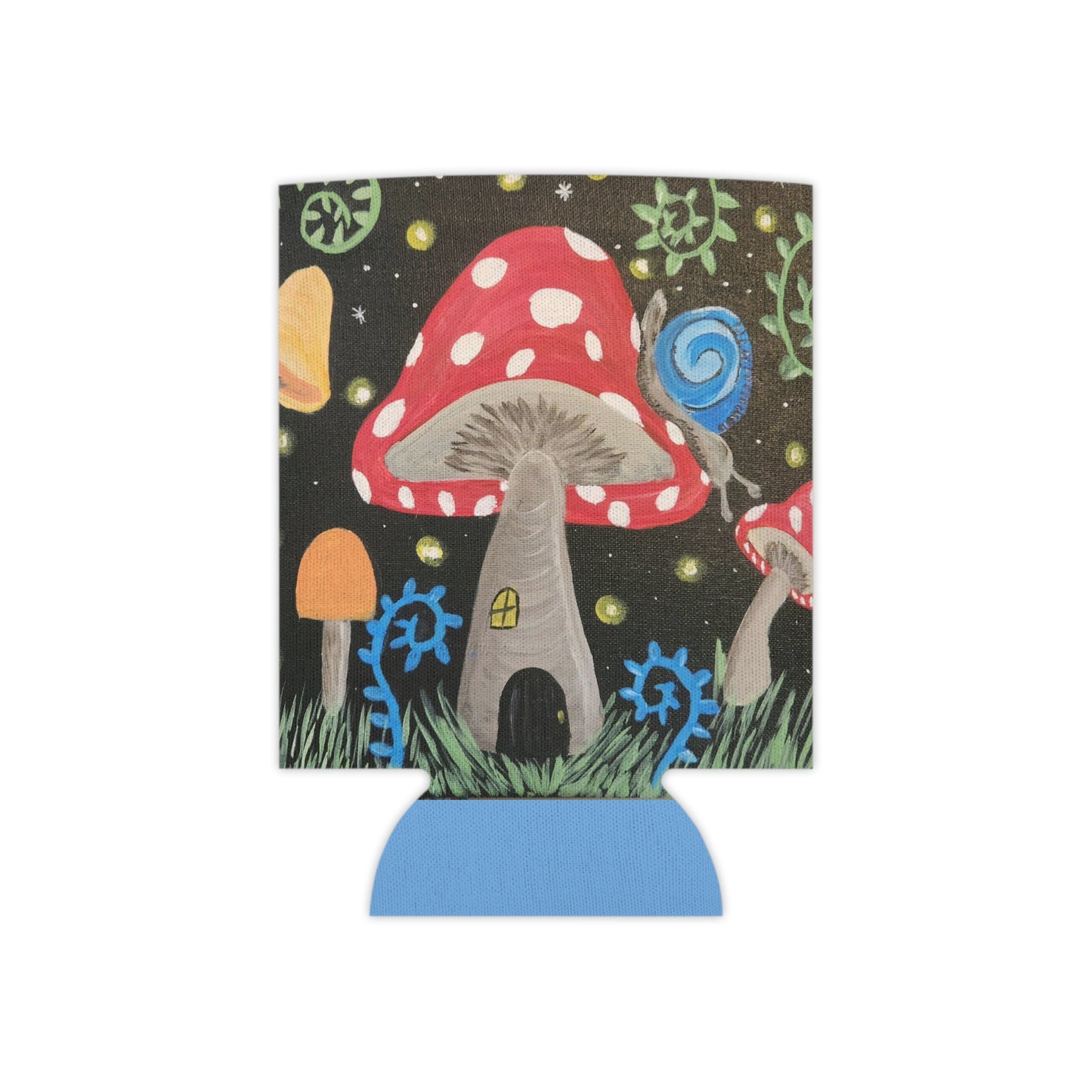 Magical Mushroom Regular Can Cooler Sleeve (Brookson Collection) BLUE