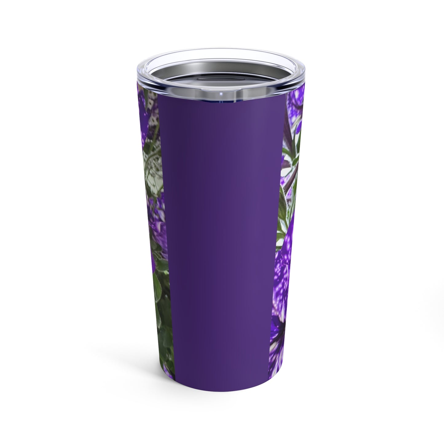 Purple Flower Tumbler 20oz (Custom Creations By Catelyn)